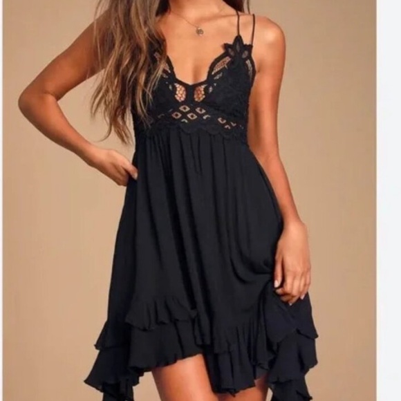 Free People Dresses & Skirts - Free People Black Lace Dress